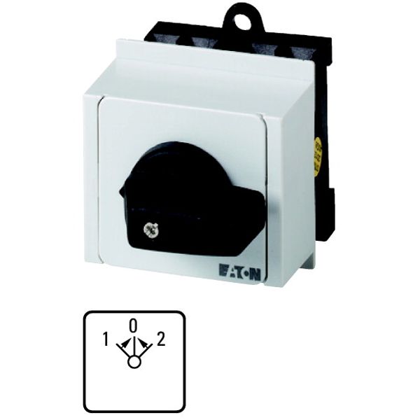 T0-3-8216/IVS Changeoverswitches, T0, 20 A, service distribution board mounting, 3 contact unit(s), Contacts: 6, 45 °, momentary, With 0 (Off) position, with spring image 1