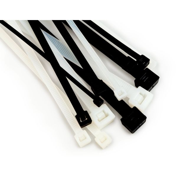 3M™ Scotchflex™ Cable Tie, FS 135 AW-C, Black, 135 mm x 2.5 mm image 1