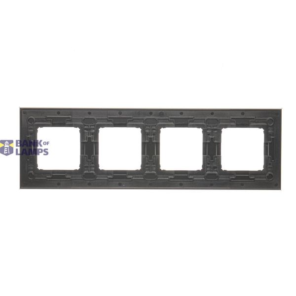 Double equipontential socket, black matt image 1