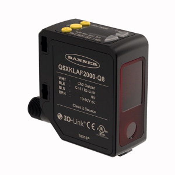 Photoelectric Sensor Laser Diffuse Mode Sensor with Adjustable Background Suppression   Q5XKLAF5000-Q8 image 2