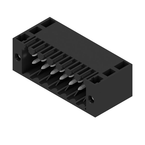 PCB plug-in connector, male header, Flange, THT solder connection, 3.50 mm, Number of poles: 14, 90°, Solder pin length (l): 3.5 mm, tinned, black, Box image 2