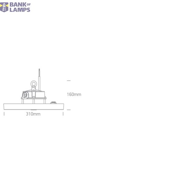 BLACK 200W CCTV PV BV UFO IP65 230V image 2