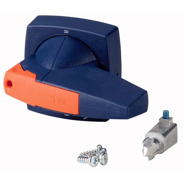 KO2SDB/P Rotary handle for switchover mechanics, 6mm, blue, padlock image 1
