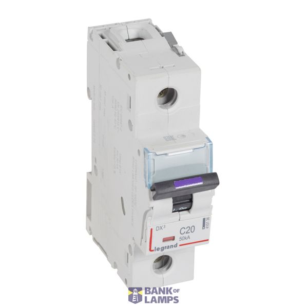 MCB - DX³ - 50 kA - 1P - 230/400 V~ - 20 A - C curve image 2