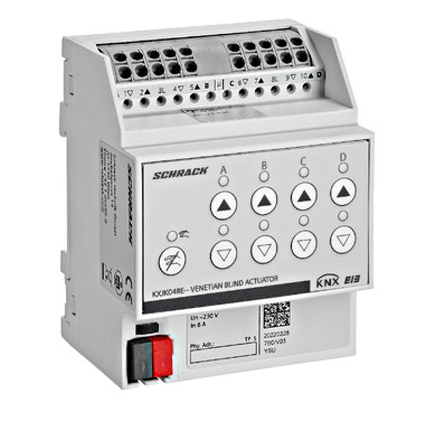 KNX Blind actuator 4x230VAC, 6A, with end position detection image 2