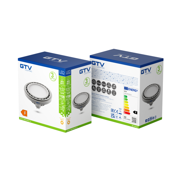 LED Bulb GU10, ES111, 12.5 W, 1100 lm, 3000K, AC220-240V, 120°, gray image 3