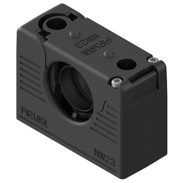 BSPA-29B-BJ36 zwart  Systeemklem stapelbaar met scharnier image 1