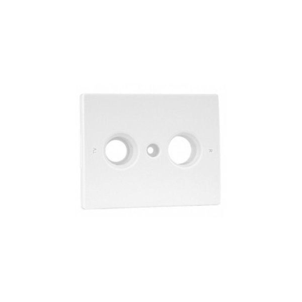 COV PLATE F/R-TV SOCK MULTIBRAND 2 OUTP WHITE image 1