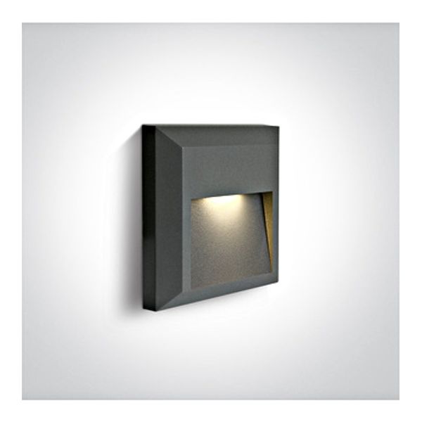 67388B/AN/V ANTHRACITE WALL LIGHT 2W CCTV DARK LIGHT IP65 image 1