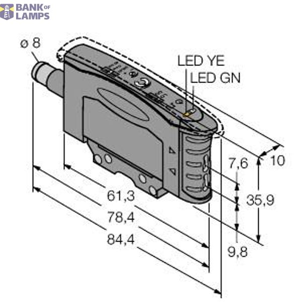 Photoelectric Sensor Photoelectric Sensor for Plastic Fibers   D10AFPYQ5 image 1