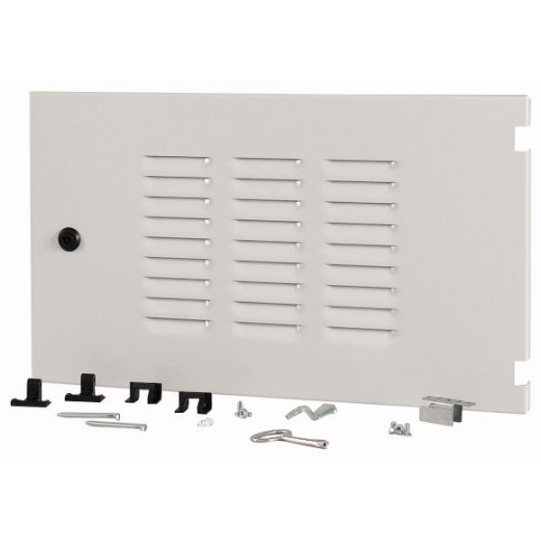 XTSZDSQV4L-H350W600 Section wide door, ventilated, left, HxW=350x600mm, IP42, grey image 1