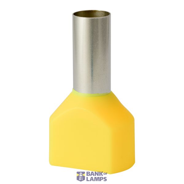 Double insulated sleeve terminal HI 2x16.0/18-zo yellow, Al/Cu image 1
