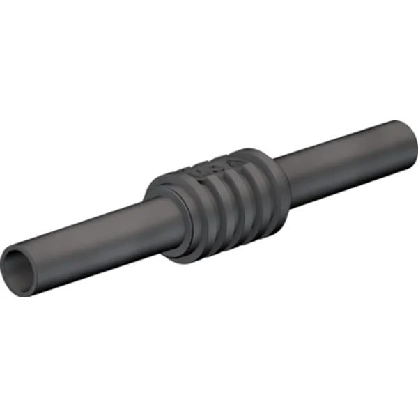 Connecting coupling, 4 mm socket to 4 mm socket, black, CAT II, 66.9123-21 image 1