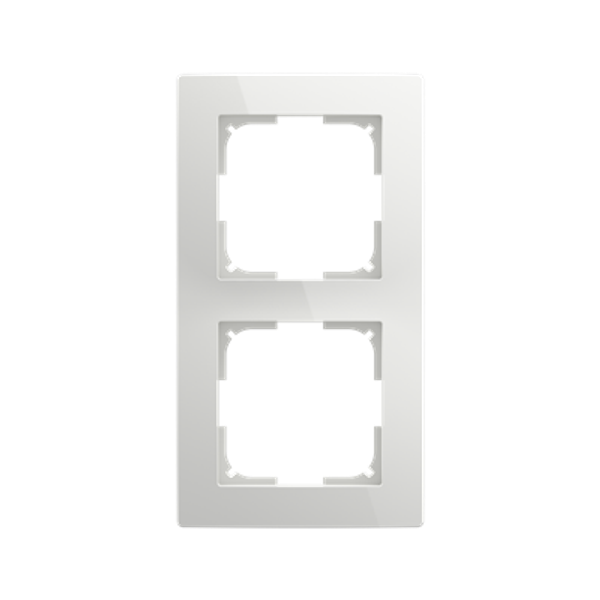 Cover frame 2-gang alpine white - Basic55 image 1