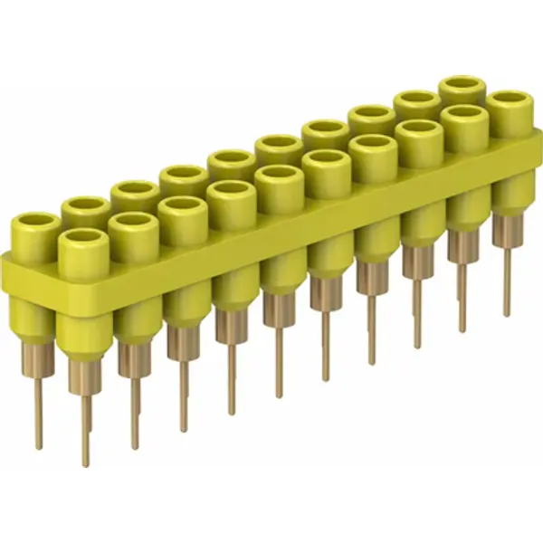 4.5 mm socket header, solder connection, yellow, 63.9364-24 image 1