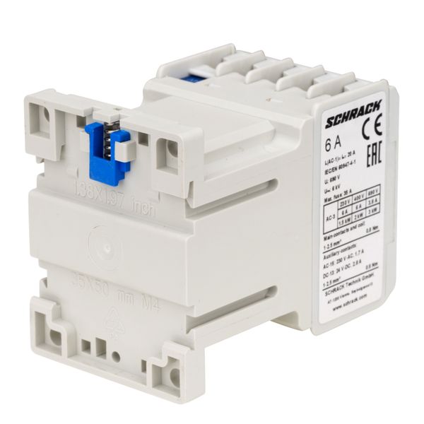 Contactor 3-pole, CUBICO Mini, 2,2kW, 6A, 1NC, 24VDC image 7