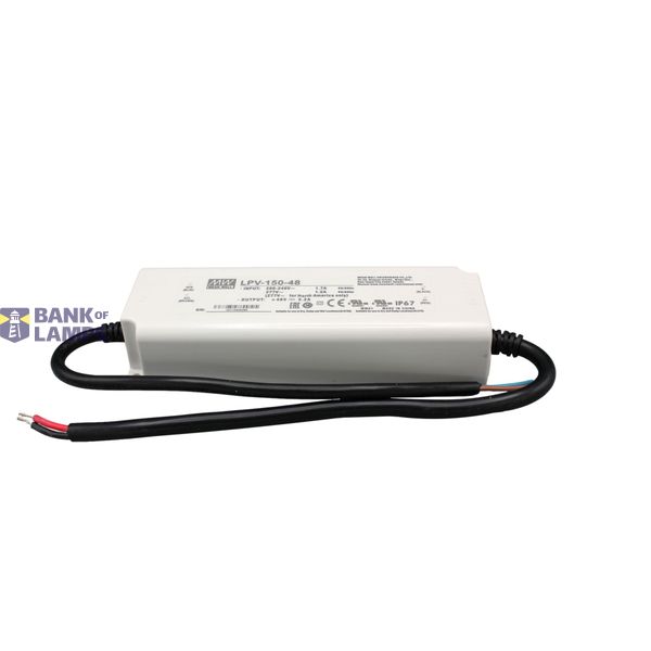 LPV-150-48 Led driver, IP67 153W, 48V, 3.2A CV, MEAN WELL image 1