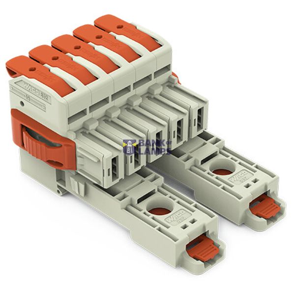 1-conductor female connector lever Push-in CAGE CLAMP® light gray image 1
