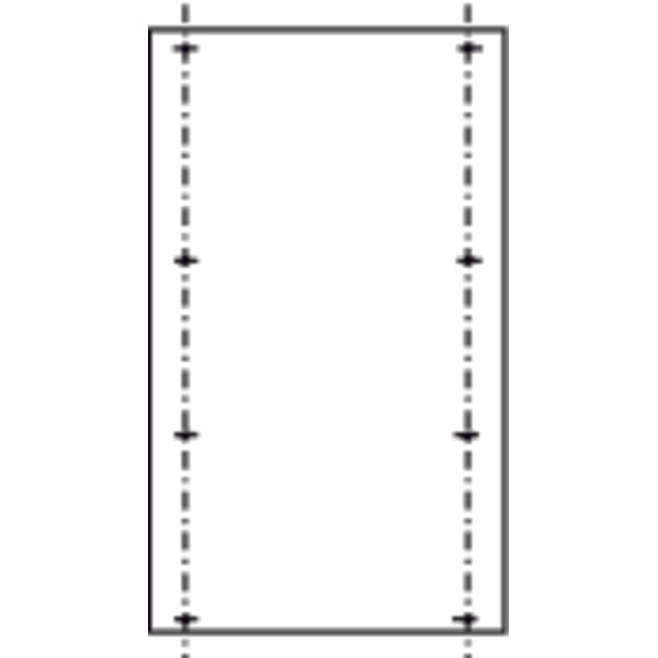Mounting plate, DisP, self-extinguishing plastic, for ZAL175, 850 x 49 image 1