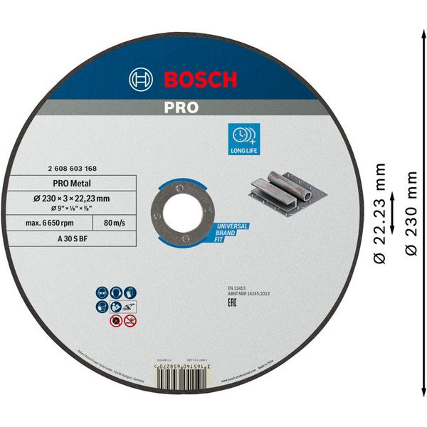 Standard for Metal straight cutting disc A 30 S BF, 230 mm, 22,23 mm, 3,0 mm image 2