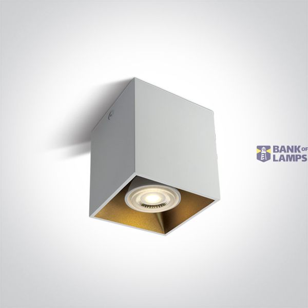 WHITE GU10 10W SQUARE 100-240V image 1