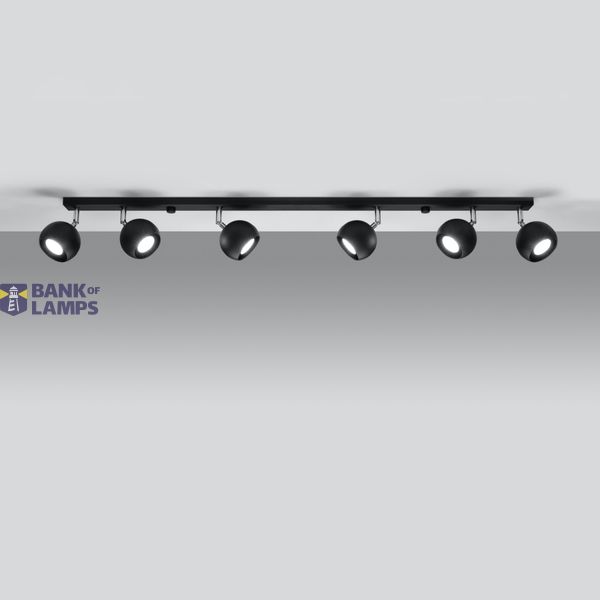 CEILING LAMP OCULARE 6L BLACK GU10 6X40W IP20 image 2
