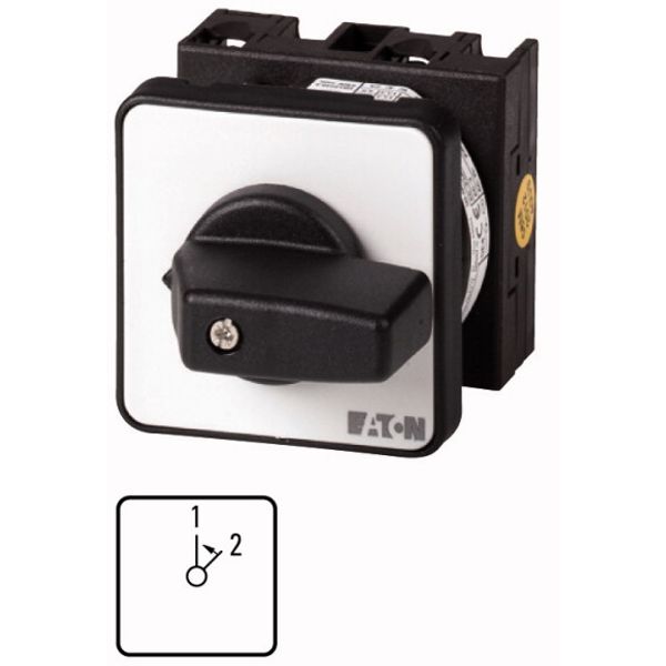 T0-1-8295/E Changeover switches, T0, 20 A, flush mounting, 1 contact unit(s), Contacts: 2, 45 °, momentary, Without 0 (Off) position, With spring-return to 1, 1 image 1