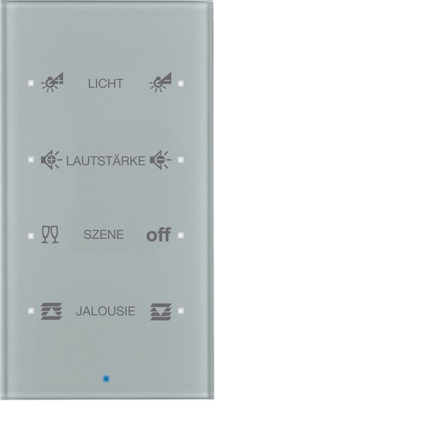 KNX glass sensor 4gang comf, intg bus coupling unit, KNX - TS sensor,  image 1