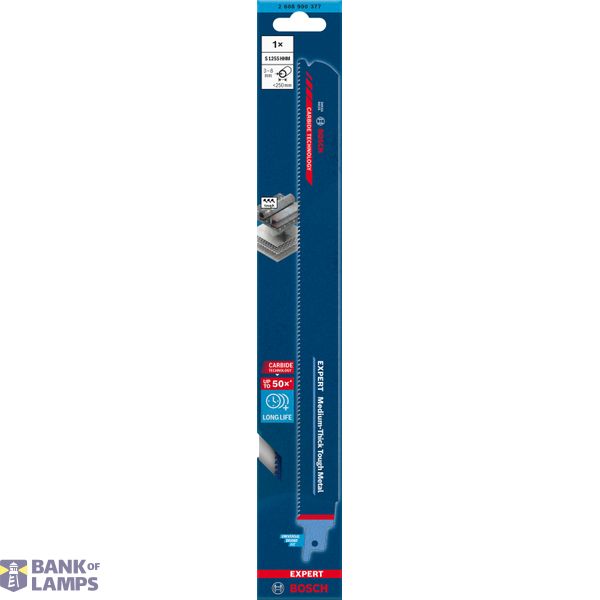 EXPERT ‘Medium-Thick Tough Metal’ S 1255 HHM Reciprocating Saw Blade 1-pc image 2