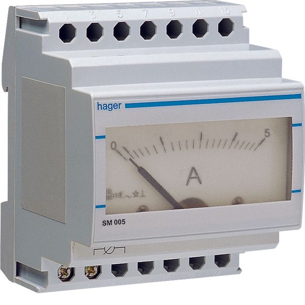 Analogue ammeter 0-5A direct reading image 1