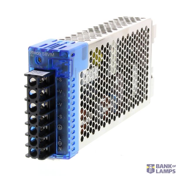 Power supply, metal case, 100/240 VAC supply, DIN rail mounting, 100 W S8VM0075R image 2