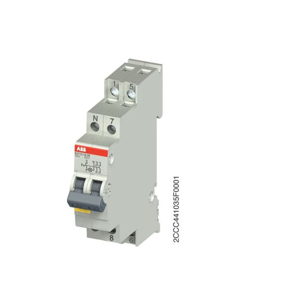 E211X-16-20ON-OFF Switch,16 A,acc. to EN 250/400 V AC,2NO,0NC,0CO, El. Color:Grey,1LED,Yellow, MW:1 image 1