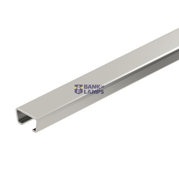 Profile rail unperforated, slot 16.5mm 2000x35x18 Stainless steel A2 1 image 1
