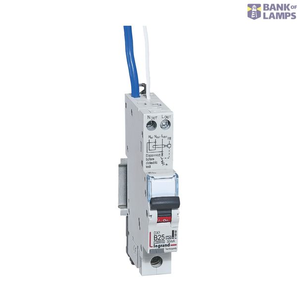 RCBO DX3 10000A 1 pole 25A curve B type A 30mA image 1