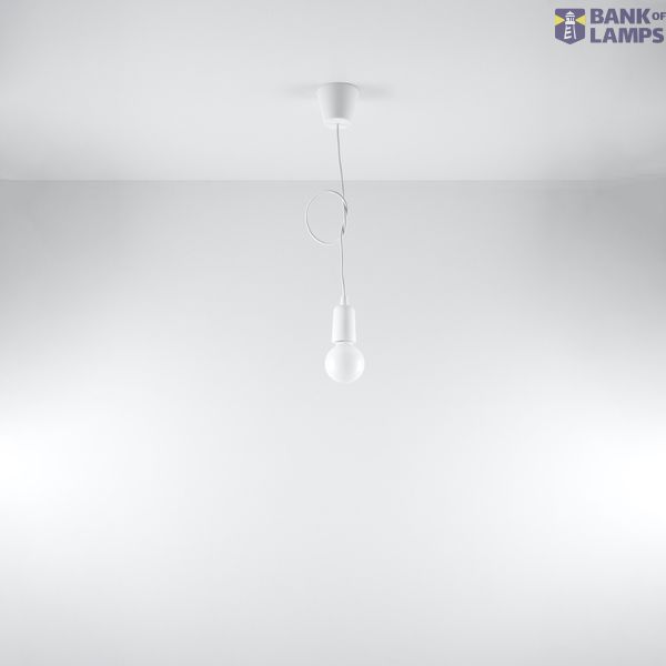 HANGING LAMP DIEGO 1 WHITE E27 1X60W IP20 image 5