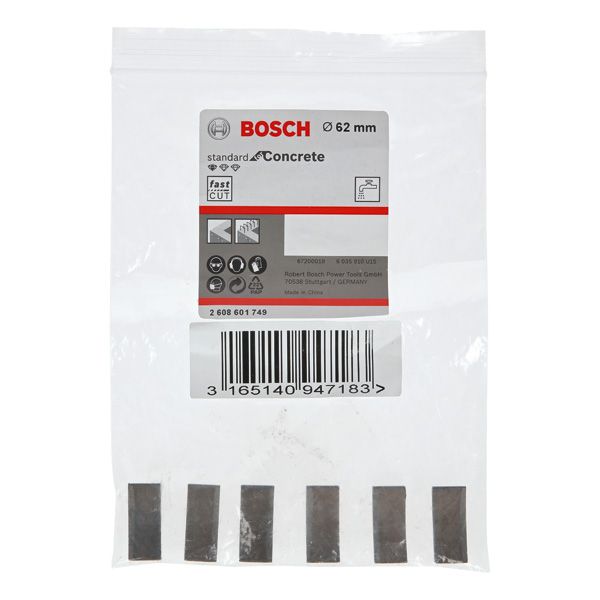 Segments for diamond core cutters 1 1/4" UNC Standard for Concrete 6; 10 mm image 2