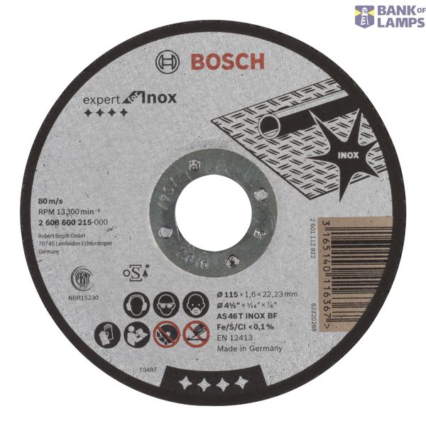 Expert for Inox straight cutting disc AS 46 T INOX BF, 115 mm, 1,6 mm image 1