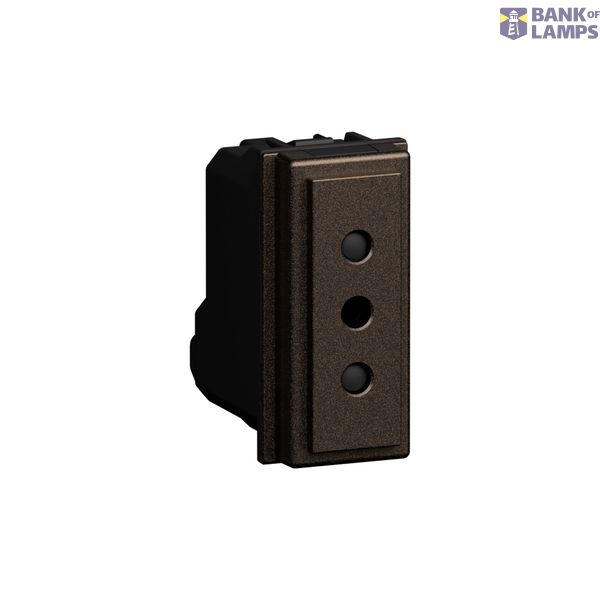 L.NOW - SOCKET 2P+E 10A 250VAC BRONZE image 1