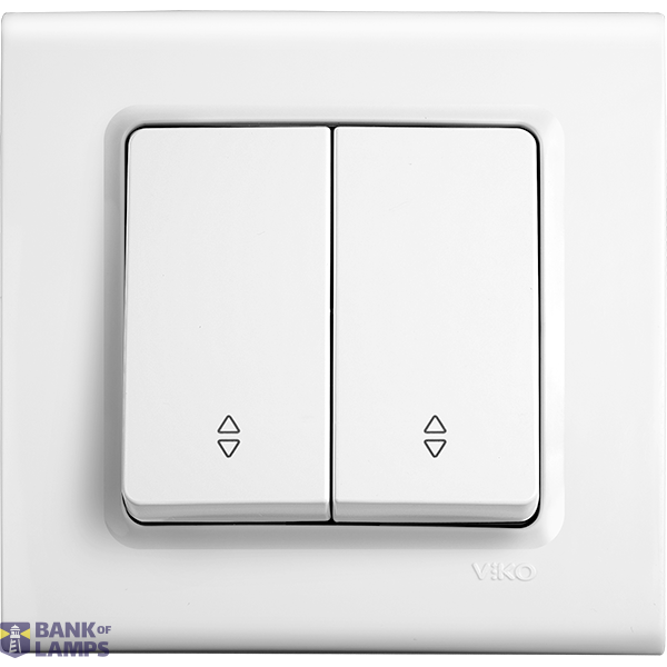 Linnera-Rollina Q C Two Gang Switch-Two Way Switch White image 1