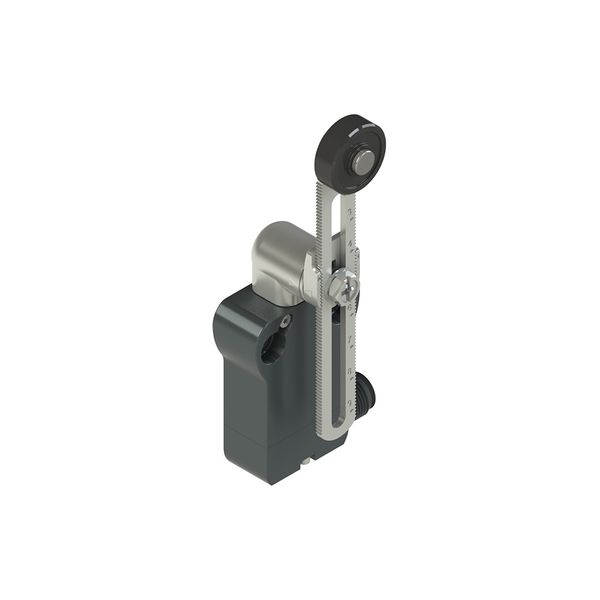 Modular prewired switch with adjustablelength straight metal revolving lever diam. 20 roller image 1