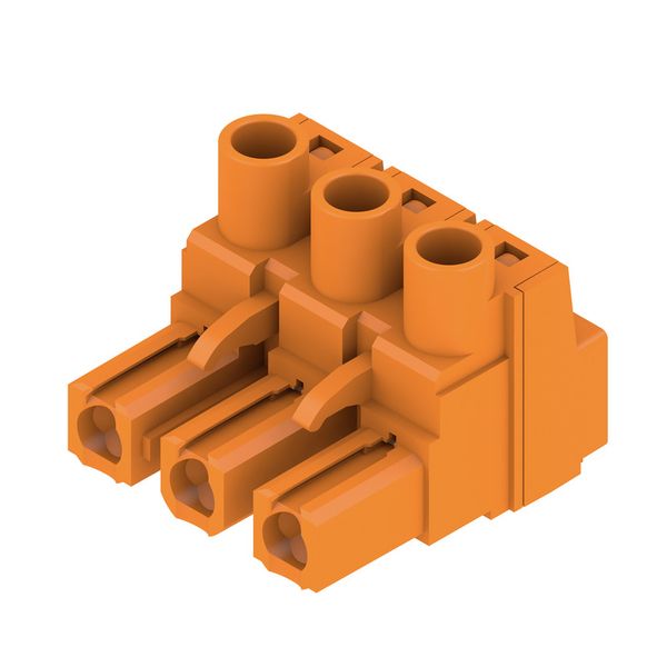 PCB plug-in connector, female plug, 7.62 mm, Number of poles: 3, 180°, Clamping yoke connection, Clamping range, max. : 4 mm², Box image 4