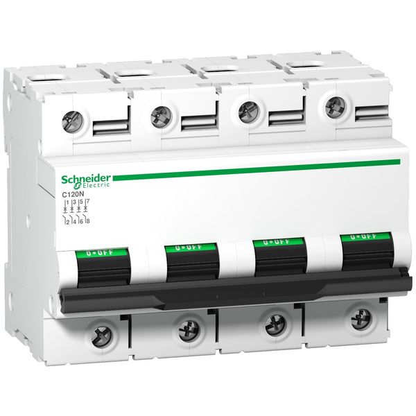 Miniature circuit-breaker, Acti9 C120N, 4P, 63 A, B curve, 10000 A (IEC 60898-1), 10 kA (IEC 60947-2) image 2