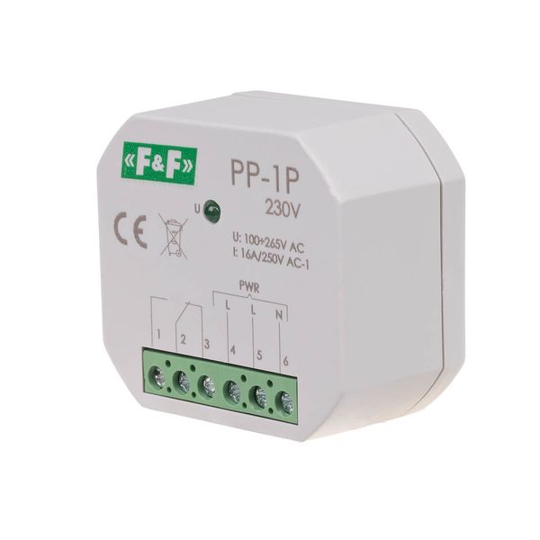 Electromagnetic relay, 1P 16A, flush-mounted, U=230V image 1