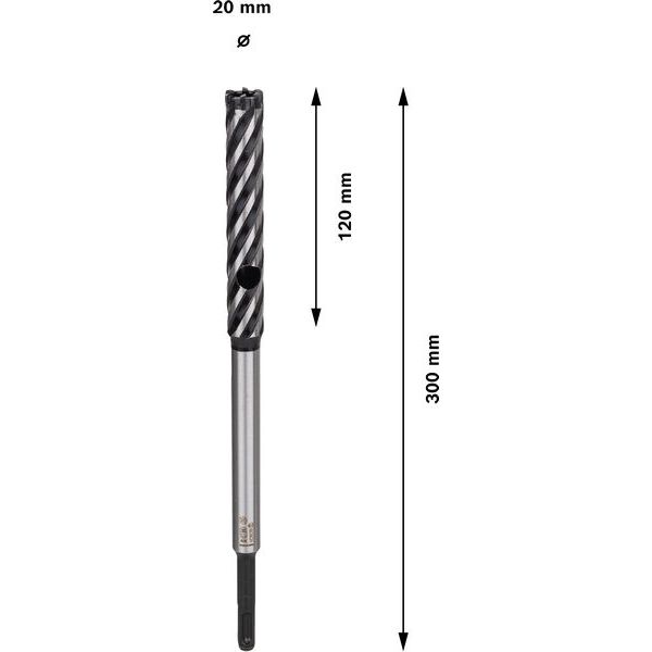Four-cutter Rebar Cutter, SDS-plus-9 20 x 120 x 300 mm image 2