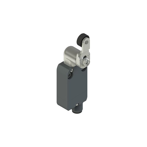 Modular prewired switch with adjustable shaped metal revolving lever diam. 14 roller image 1