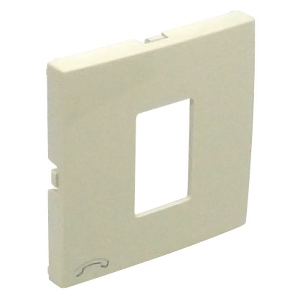 COVER PLATE F/TELEPHONE SOCKET IVORY image 1