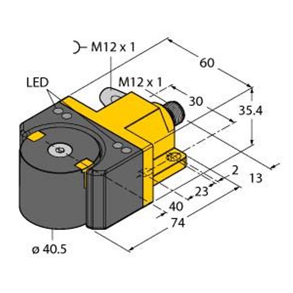 Inductive Angle Sensor With CANopen Interface   RI360P1-DSU35-CNX4-2H1650 image 1