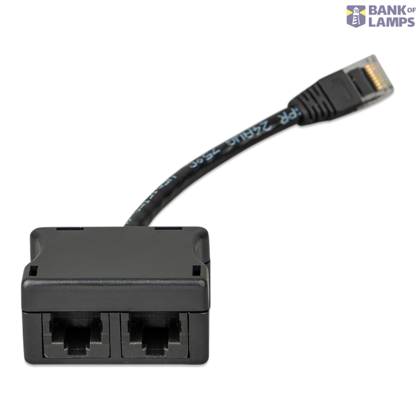 RJ45-splitter 1xRJ45 male/15cm cable/2xRJ45 female image 1