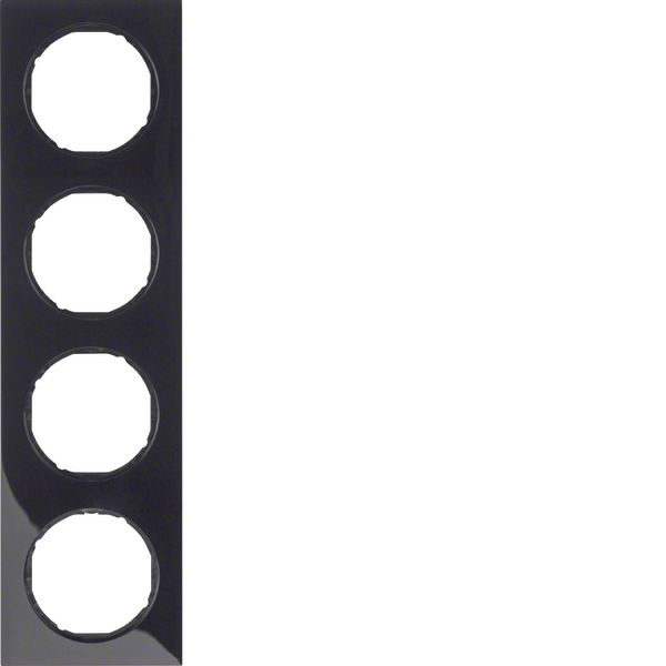 Frame 4gang, R.3, black glossy image 1