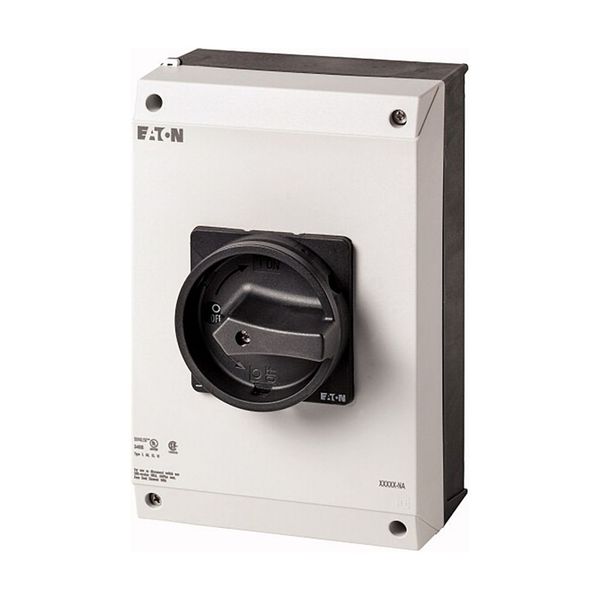 P3-63/I4/SVB-SW-NA Main switch, P3, 63 A, surface mounting, 3 pole, STOP function, With black rotary handle and locking ring, UL/CSA image 5